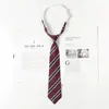 Corbata de cremallera preatada estilo japonés Jk Black Tie para uniformes académicos, Pajarita decorativa para estudiantes mujeres y Hombres Corbata DK