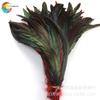 Fábrica Wen Ce al por mayor 35-40 cm dos colores color brillante gallo cola púrpura uso en escenario cola púrpura negra 100 raíz