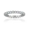 Anel Ruizuan Jewelry Céu Estrelado Moissanita Redondo Prata de Lei S925 Inlaid Anel Minimalista Fashion em Estoque