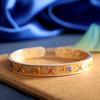 O personagem pé de prata 999.9 ouro esmalte elefante auspicioso pulseira abertura maré nacional pulseira de prata feminina pulseira