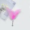 Caña de juguete para gatos con pluma y cascabel, cabeza de repuesto, juguete de peluche para mascotas, gadget para entretener gatos, juguete para mascotas que alivia el aburrimiento