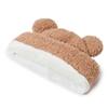 Gorro de peluche de oso para mujer, suéter de otoño e invierno, gorro lindo, forrado de felpa, engrosado, para el encierro, cálido, a prueba de frío, protección para los oídos, gorro para el frío