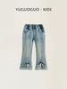 Jeans para Niñas Primavera y Otoño 2026 Nuevo Estilo Coreano Conjunto de Primavera Infantil Pantalones Acampanados Elegante Lazo Estilo Casual