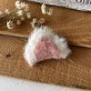 Asas de anjo de pelúcia Tecido Orelhas Fita Arco Decoração Lace Bordado Pano Adesivo Feito à Mão DIY Material