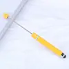 Caneta com Contas para Tela Sensível ao Toque Bobina Única DIY Feita à Mão Caneta Esferográfica Multicolorida Caneta de Assinatura com Contas Educacional para Negócios Atacado em Estoque