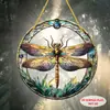 Atrapasol Acrílico con Diseño de Flor de Libélula Transfronteriza - Decoración Colgante Transparente para el Hogar