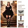 Fantasia de Bruxa de Halloween, Vestido Gótico Preto Europeu e Americano, Traje de Performance de Palco, Fantasia de Chapéu de Bruxa da Floresta
