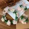Coroa de Flores Rosa Fada Headpiece Faixa de Cabeça Estilo Mori Menina Adulta Flores Artificiais Faixa de Cabeça Acessórios de Cabelo Flor na Cabeça Adereços para Fotos