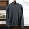 Suéter de Cachemira de Cuello Alto Nuevo para Otoño e Invierno Suéter de Lana Grueso Cálido para Hombre Capa Base Invierno Suéter de Cachemira de Cabra para Hombre