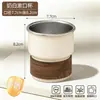 Copo para Enxaguante Bucal de Aço Inoxidável 304, Copo para Escova de Dentes, Copo Odontológico para Casal, Porta-Escova de Dentes, Caixa de Armazenamento, Porta-Copos de Madeira Maciça