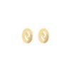 [4 Colores Disponibles] Pendientes Ovalados Convexos de Metal Brillante de Comercio Electrónico Transfronterizo para Niñas Pendientes Pequeños Frescos Joyería Especial