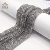 Fabricantes de pulseras y collares de cuentas sueltas de piedra natural de 2 mm con facetas cuadradas pequeñas, productos semiacabados al por mayor.