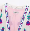 ZA comercio exterior transfronterizo europeo y americano ropa de mujer, popular en AliExpress, chaqueta cárdigan versátil de moda otoñal con bordados florales coloridos