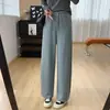 Corpo em formato de pera, caimento perfeito! Calças casuais femininas afuniladas com perna curva, calças largas, retas e de perna larga para o outono, H091102