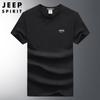 JEEP SPIRIT Nueva Camiseta de Manga Corta para Hombre Cuello Redondo Transpirable Talla Grande Holgada Camiseta Casual para Hombre Camiseta Básica