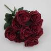 Ramo de rosas de simulación de comercio exterior, flores falsas, decoración del hogar, accesorios de fotografía, rosas, 10 rosas rojas