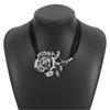 N12271 Collar de flor de rosa de metal estilo retro europeo y americano estilo Hong Kong diseño de temperamento dulce cadena de clavícula de cinta