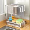 Fornecimento de fábrica suporte de pano sem furos montado na parede suporte de cozinha de parede suporte de armazenamento de mesa para pano de louça suporte de pano para pendurar