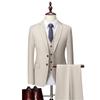 Conjunto de Traje Cruzado de Doble Botonadura Transfronterizo de Amazon para Hombre, Traje de Boda de Corte Slim Fit, Traje Casual de Negocios para el Novio, Ropa Formal para Hombre