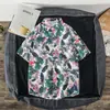 Camisa hawaiana hombre retro estilo Hong Kong moderna verano joven holgada playa vacaciones floral manga corta