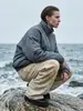 Jeans casuales de pierna recta para hombre, estilo americano, blancos, desgastados, con salpicaduras de tinta pintadas a mano, marca de moda urbana vintage, corte holgado, que realzan la altura