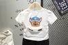 Verão 2019 nova camiseta infantil de desenho animado com personalidade ZY1905 calça jeans rasgada com cinto ZY853