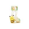 Par magnético homofónico de abeja tortuga de felpa colgante para llavero adornos pequeños lindos para novias