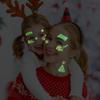 Nuevo Tatuaje Luminoso de Navidad para Niños Transfronterizo Dibujo Animado Lindo Muñeco de Nieve Papá Noel Regalo Pegatina Luminosa