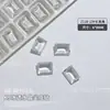 6*8 quadrado retangular quadrado açúcar diamante unha joias atacado k9 Super flash cristal vidro fundo pontiagudo formato unha Diamante