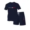 Camiseta de manga corta transfronteriza para hombre, nueva marca de moda, camisa corta con estampado de letras para verano 2025, atuendo casual holgado