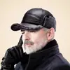Gorra de Pato de Invierno para Hombres de Mediana Edad y Mayores Gorra de Béisbol Gruesa con Protección para los Oídos Cálida y a Prueba de Frío para Exteriores para Hombres Papá Anciano con Forro de Terciopelo