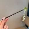 Novo Prendedor de Cabelo Preto Ébano Estilo Chinês com Pingente de Borla Estilo Antigo e Ornamento de Jade, Adequado para Penteados de Coque, Acessórios para Qipao e Hanfu