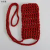 Bolsa de telefone tecida à mão bolsa pequena de verão mini transversal bolsa de férias feminina múltiplos estilos combinação bolsa de corda de algodão bolsa de rede