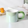 Taza sencilla de color caramelo escandinavo, esmalte nacarado, taza de cerámica, taza para pareja, oficina, hombres y mujeres, taza de café, regalo