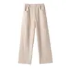 Linho de Liocel! Calça Casual Versátil Básica de Linho com Ótimo Custo-Benefício, Fresca e Respirável, de Perna Reta para o Verão H031209