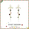 Pendientes de Navidad con Borla de Estrella de Cinco Puntas, Pendientes Lindos y Dulces de Otoño e Invierno, Versátiles y Elegantes, Clips para Orejas sin Perforar para Mujer