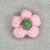 Lindo y Dulce Flor Puff Hecha a Mano Lana Crochet Pequeño Broche de Flor Flor Decorativa para Ropa Decoración para Bufanda Sombrero