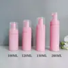 Botella de Mousse Rosa 100ml120ml150ml Limpiador Facial Desinfectante de Manos Botella Espumosa Botellas Portátiles PET