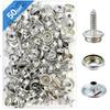 50 juegos de hebilla metálica de tornillo de 15 mm, kit de lona, acero inoxidable grado marino, hebilla para lona de barco, cubierta de barco, suministros para muebles