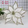 Flores Falsas, Flores Artificiales, Decoraciones Navideñas, Flores de Terciopelo con Borde Dorado, Adornos de Flores Falsas, Flores Artificiales, Flores Artificiales Navideñas