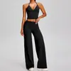 Conjunto de yoga sexy liso e sem costura para atividades transfronteiriças, traje esportivo justo com costas bonitas para mulheres, conjunto de yoga casual para atividades ao ar livre