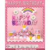 Set de Globos de Cumpleaños, Decoración para Fiesta de Cumpleaños de Novia en San Valentín, Globos de Papel de Aluminio, un Set Completo con un Toque de Lujo