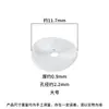 Prata Esterlina S925 Galvanizada 9mm Espaçador Escovado Espaçador Redondo Assimétrico Pulseira DIY Contas Espaçadoras para Pulseira de Cristal Branco
