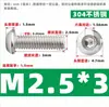 Tornillos de Cabeza Redonda con Zócalo Hexagonal de Acero Inoxidable 304, Pernos de Cabeza Cúpula Semiredonda Tipo Champiñón M2M2.5M3M4M5M6