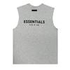 Esenciales Hhh Marca de Moda Americana Flocado Básico Sin Mangas Niebla Camiseta de Verano Holgada High Street Camiseta Base para Hombre