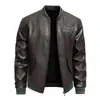 899 # M-8XTransfronterizo 2025 Nuevo Estilo Chaqueta de Cuero con Estilo Americano High Street, Abrigo de Cuero para Hombre, Marca Japonesa de Tendencia