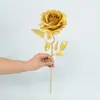 Flor de Rosa Artificial, Flor de Seda de Tallo Único, Rosa Dorada, Rosa Más Vendida en Amazon, Flor Decorativa de Halloween