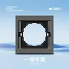 Ventas Directas de Fábrica Interruptor y Enchufe Tipo 86 Estándar Ruso Europeo, Panel Redondo Gris de Dos Orificios Estilo Ruso, Interruptor Simple de Control Único para Asia Central