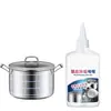 Limpador de Manchas Pretas do Fundo de Panelas, Gel Descontaminante Poderoso para Limpar Fundos de Panelas, Remove Resíduos Pretos Queimados de Aço Inoxidável, uma Ferramenta Mágica para Remover Limalha