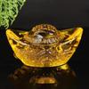 Lingote de cristal fijo, lingote de oro, decoración, decoración de la suerte, decoración del hogar, feng shui, mascota de sala de estar, venta al por mayor y al por menor